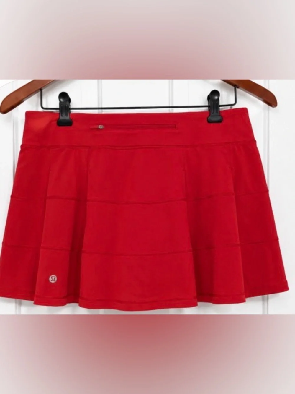 Lululemon Pace Rival Tall Tennis Skirt Skort Red Size 8 Tall - Picture 1 of 5